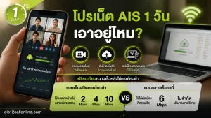 วันเดียวเอาอยู่ไหม? โปรเน็ต AIS สำหรับวันที่ต้องใช้เน็ตหนักเป็นพิเศษ