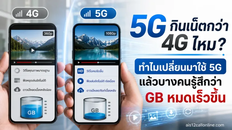 ภาพประกอบเชิงบรรณาธิการเกี่ยวกับ 5G กินเน็ตกว่า 4G ไหม? ทำไมเปลี่ยนมาใช้ 5G แล้วบางคนรู้สึกว่า GB หมดเร็วขึ้น