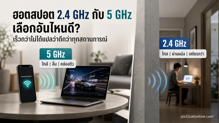 ภาพประกอบเชิงบรรณาธิการเกี่ยวกับ ฮอตสปอต 2.4 GHz กับ 5 GHz เลือกอันไหนดี? เร็วกว่าไม่ได้แปลว่าดีกว่าทุกสถานการณ์