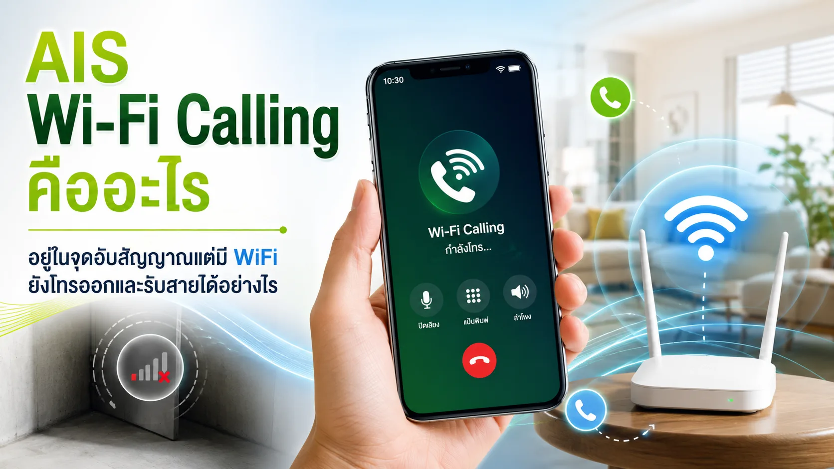 AIS Wi-Fi Calling คืออะไร อยู่ในจุดอับสัญญาณแต่มี WiFi ยังโทรออกและรับสายได้อย่างไร